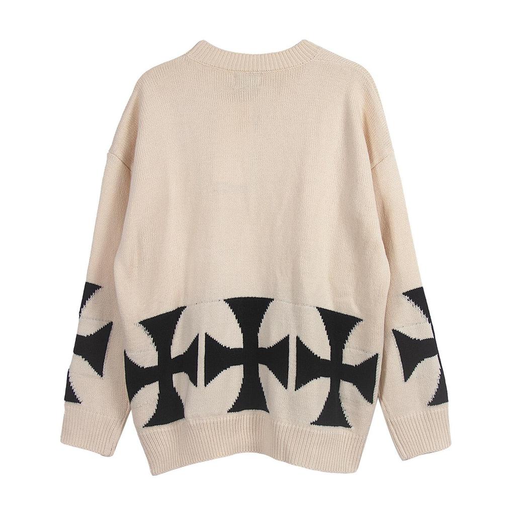 E@RD 2025 Autumn/Winter Melancholy 2nd Gen Cross Pattern Unisex Sweater