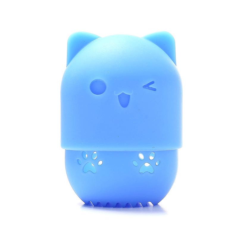 Soft Silicone Cosmetic Blender Sponge Box Holder Beauty Powder Puff Blender Holder Sponge Makeup Egg Drying Case Portable Box