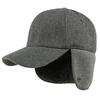 HT5009 Baseball Cap New Autumn Winter Caps for Men Thick Warm Snow Ski Earflap Cap Fleece Lined Wool Baseball Hat Father Dad Hat