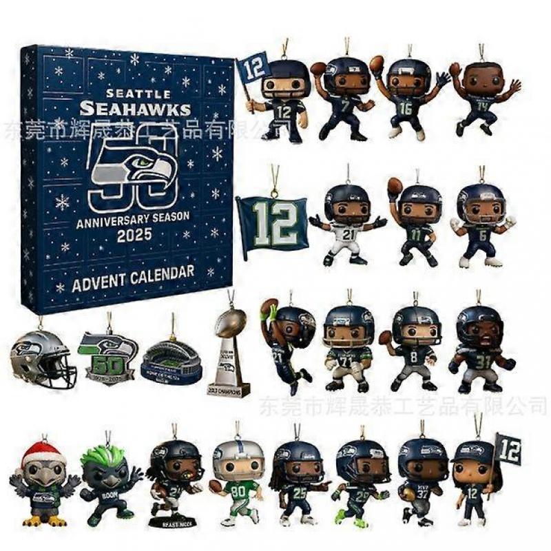Seattle Seahawks 50th Anniversary Advent Calendar Officially Licensed NFL Football Team Collectible
