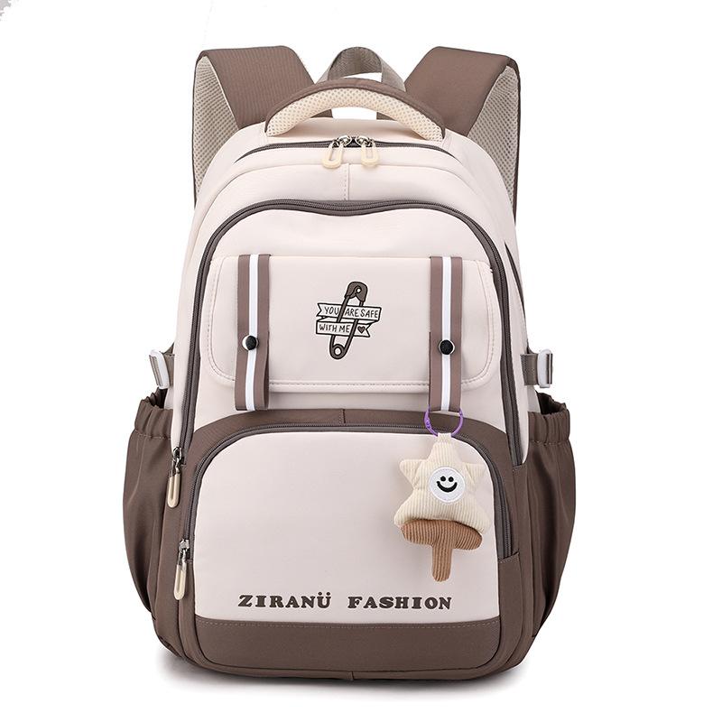 

Ice Cream Pendant Primary School Backpack 1-6 Grade Cute Colorful School Bags for Girls Waterproof Large Capacity Schoolbags Sac коричневый