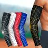 Athletic Sleeves Spider Web Pattern for Sports Sweat-Absorbent Arm Sleeves Arm Protector Protection