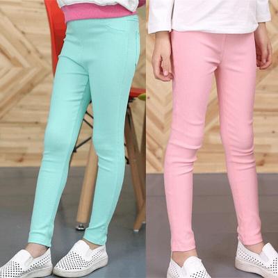 Kinderkleding Meisjesbroeken Mode Effen kleur Meisjesleggings Babys Meisjes Slanke elastische potloodbroek