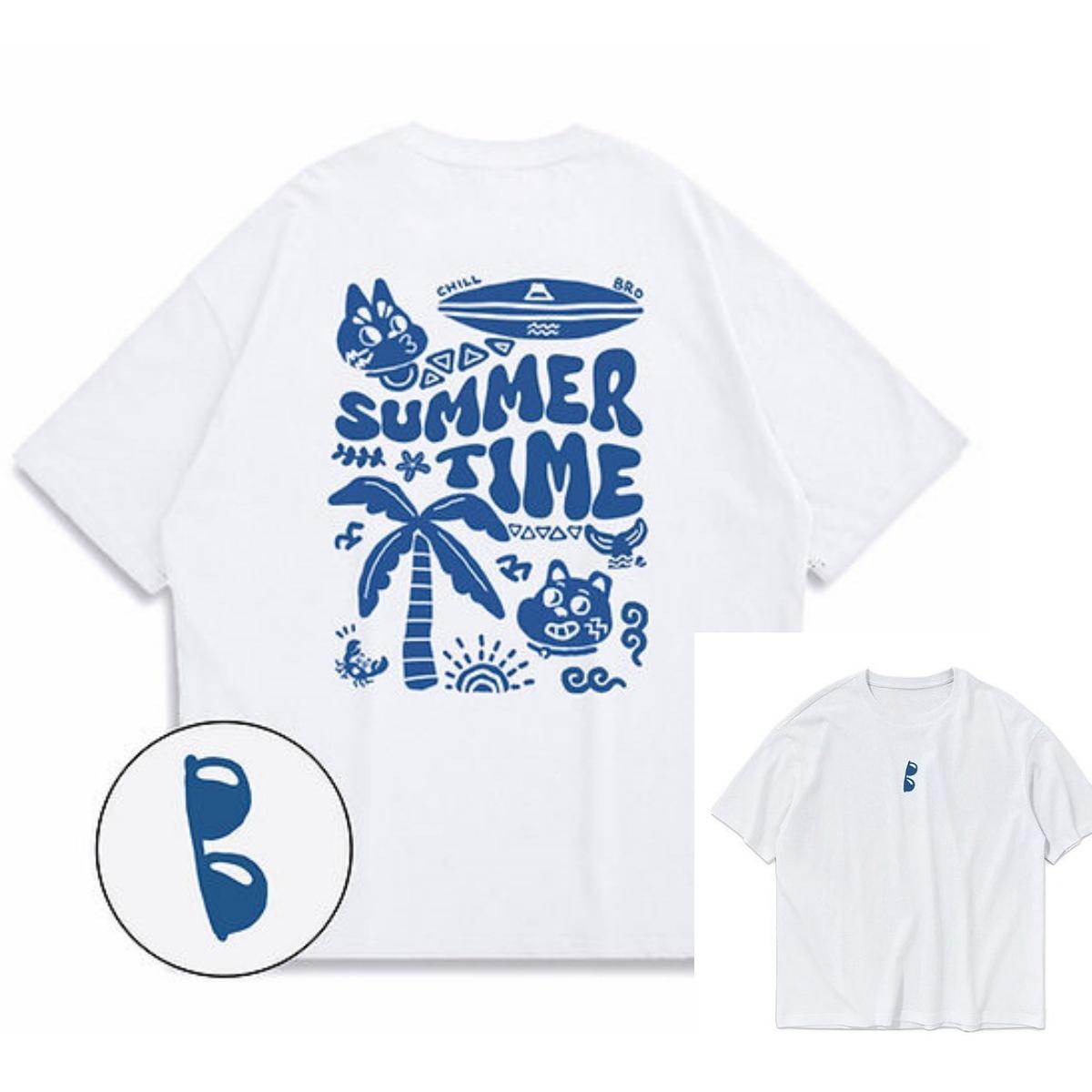 

Trendy Classic Surfing Elements Casual Tshirt Mens and Womens Luxury Brand Tops 4XL
