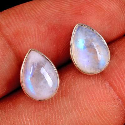 Stud d'argento, gioielli con pietre preziose, orecchini fatti a mano, orecchini da donna, gioielli di dichiarazione