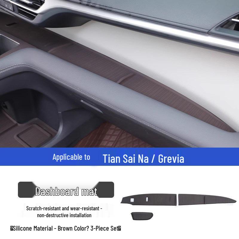 Toyota Sienna Center Console Silicone Anti-Slip Dashboard Mat