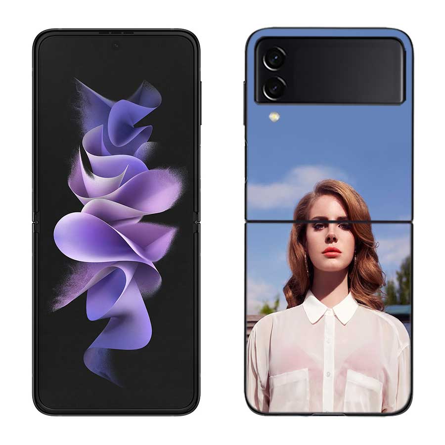 Singer Lana D-Del Rey Phone Case For Samsung Z Flip 7 6 5G Galaxy Z Flip 5 4 3 Black Hard Cell Cover Luxury PC Shell Coque