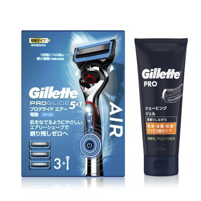 Gillette Proglide Air Electric Body 3 Ersatz-Rasiergel, 175 ml, Rasierer für empfindliche Haut (mit Klingen) + [Setkauf] Herren