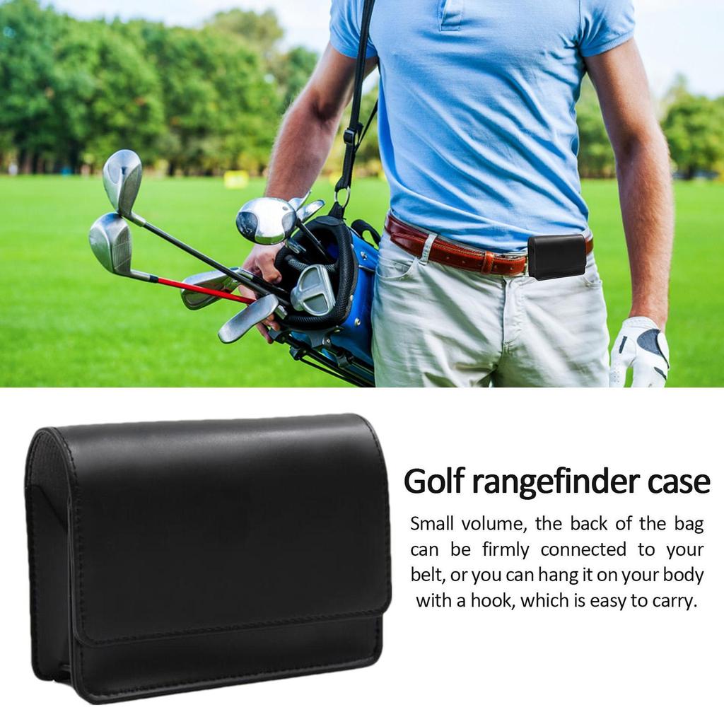 Outdoor Golf Rangefinder Leather Case Storage Bag Fashion Rivet Korean TrendRangefinder Bag For Men Golf Accessories