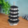 5-Layer Chinese Pagoda Fish Tank Decor Mini Landscape  Aquarium Ornament, Mountain Bonsai, Water & Land Terrarium