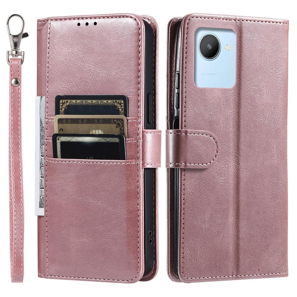 Cover for Realme C30s,C30,Narzo 50i Prime Retro PU Leather Flip Wallet Phone Case Multi Card Slots