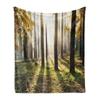 Landscape Throw Blanket, Grand Teton National Park Snowy Peak Mountains Nature Scene Picture Soft Flannel Blanket for Adult Gift