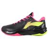 New LiNing Thunder Cushioned Slip Resistant Abrasion Resistant Breathable Low Top Badminton Shoes Men's Black AYAR037-2