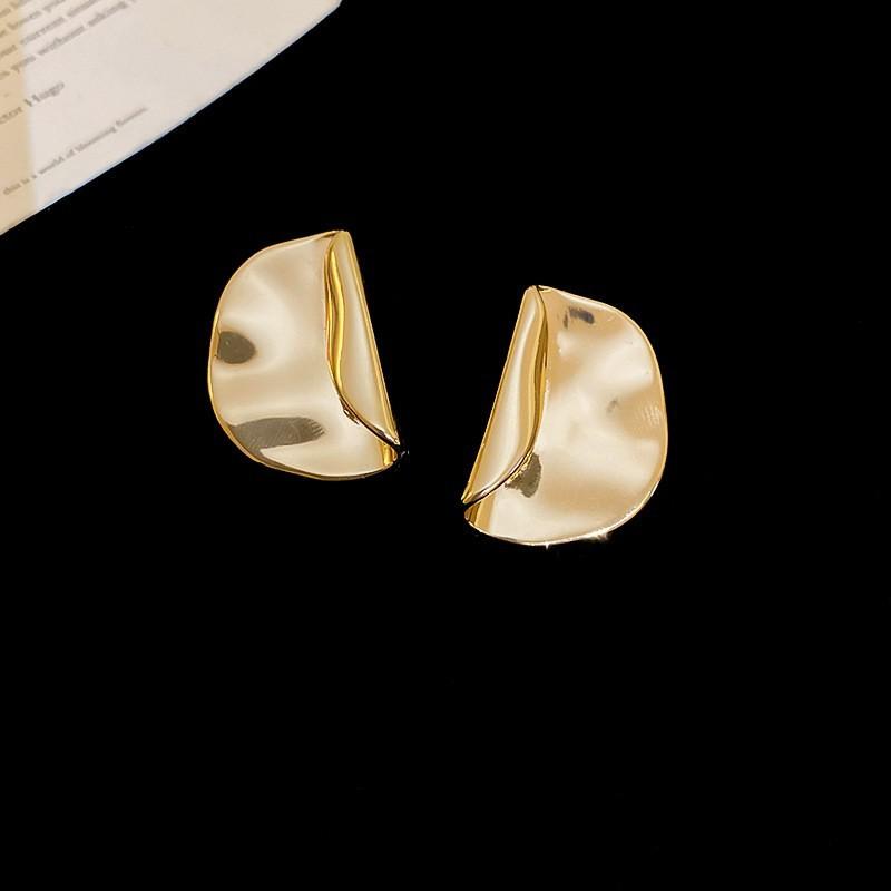 Metal Irregular Earrings European and American Retro Temperament Versatile Earrings Earrings