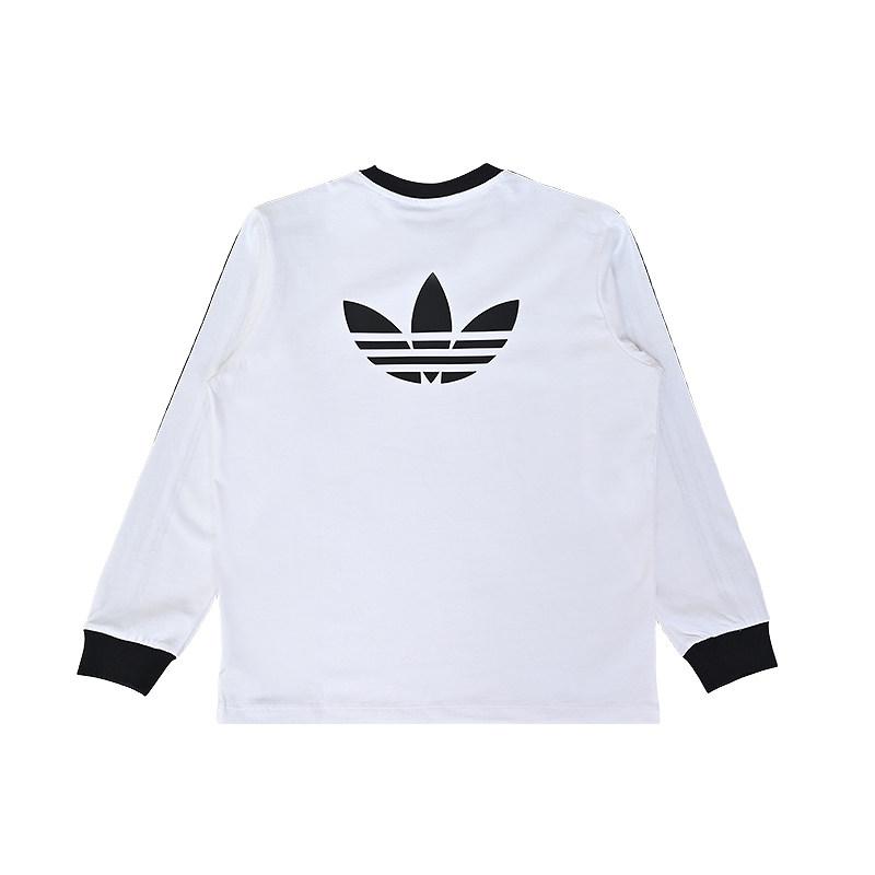 Adidas Originals Striped Cotton Long Sleeve Crew Neck T-Shirt Kids tops KW1186