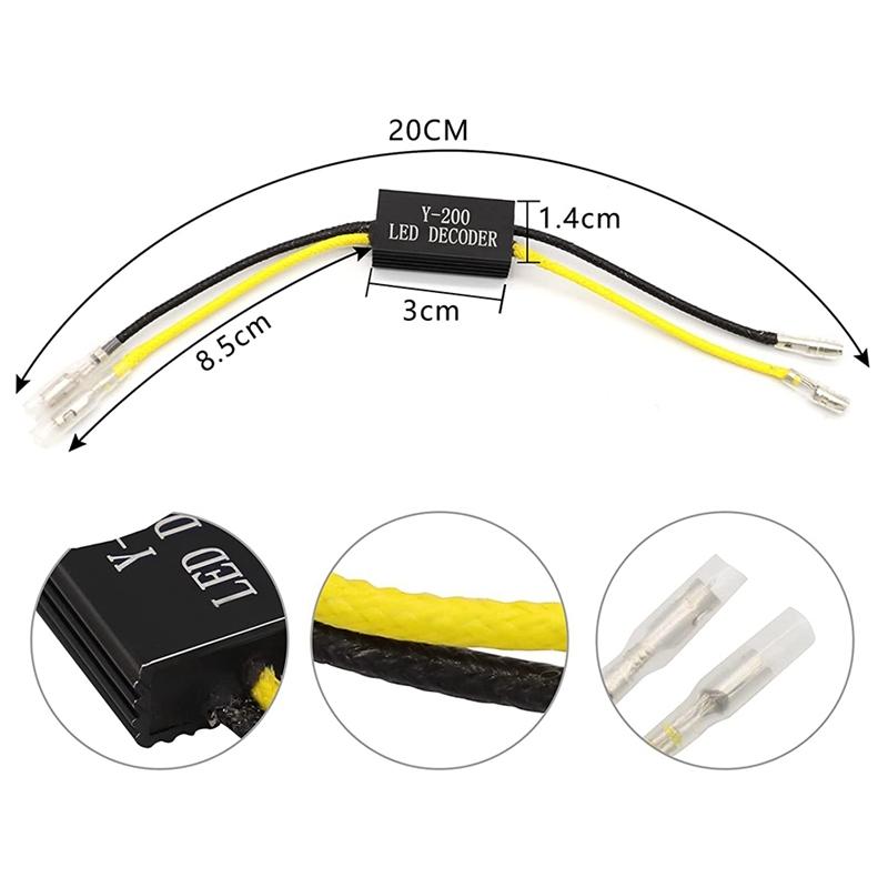 12V Motorcycle LED Load Resistor LED Decoder LED Indicator Flasher Turn Signal Fault Eliminator For Motorcycle Scooter