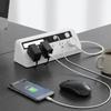 3 Color Desktop Charging Strip 2AC 2USB USB Charging Station Triangular Power Strip  Home Workspace