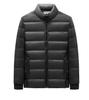 Men's Three-in-One Goose Down Mid-Length Jacket with Detachable Liner - Warm Casual Coat for Middle-Aged and Elderly Dads