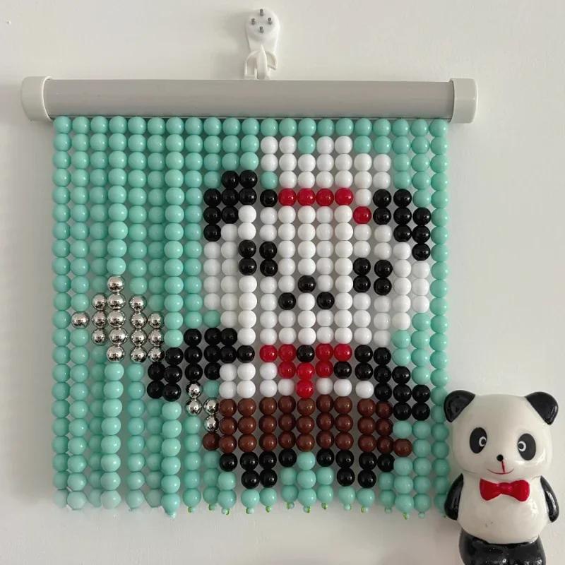 Cartoon Panda Hanging Beads Ornaments Handmade Cat Crafts Wall Art for Girls Room Decor Creative Wall Decoration Trendy 2025