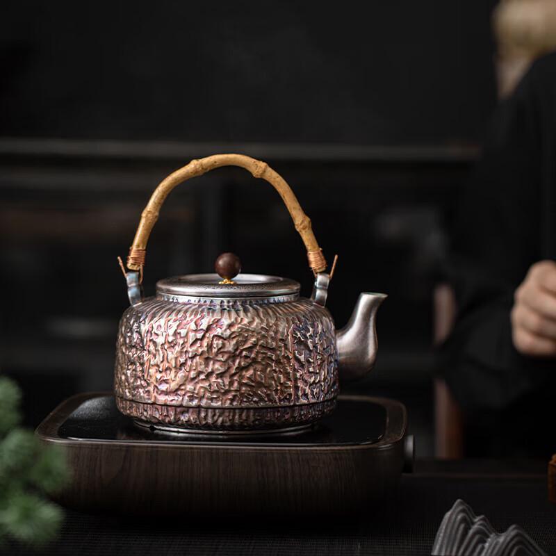 SUSHI CERAMICS Master Zheng Wenqiang Gilded Silver Teapot Set