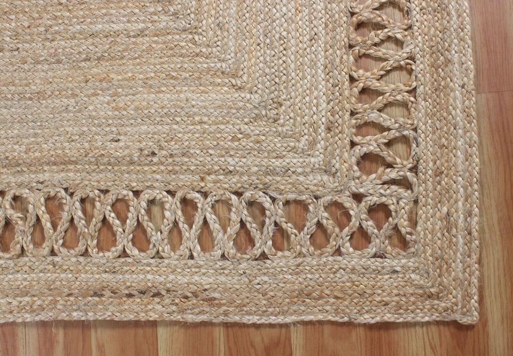 Jute Rectangle Rug Handmade Natural Rug for Any Space Look Rustik Decor For Any Space Area