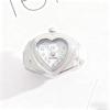 Stainless Steel Mini Finger Watch Heart Shaped Quartz Movement Watch  Fashion Accessories