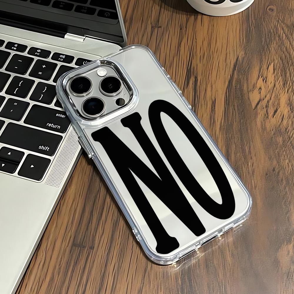 

Black White Letters NO and YES Phone Case for Xiaomi Mi 15 14T 14 12T 11T 11 Lite Poco X7 X6 F5 F6 X5 X4 X3 GT Pro 4G 5G Cover Xiaomi Mi 11 Lite
