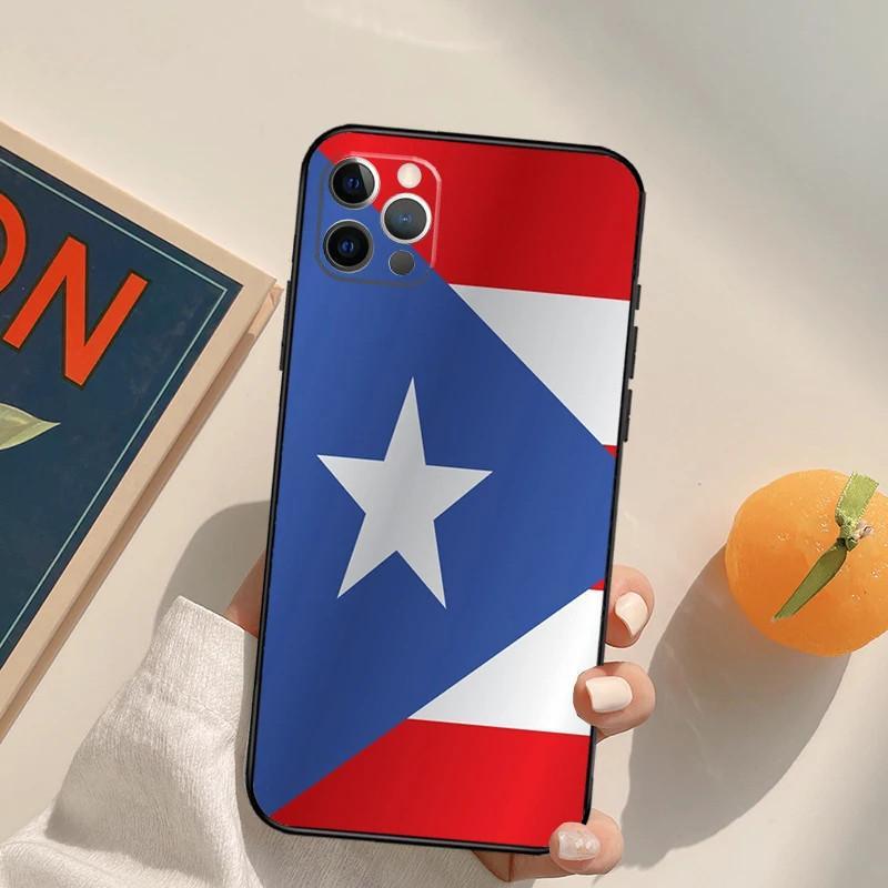 Apple IPhone15ProMax Mobile Phone Case Puerto Rico Flag Mobile Phone Case Is Painted and Anti-drop Huawei Three.