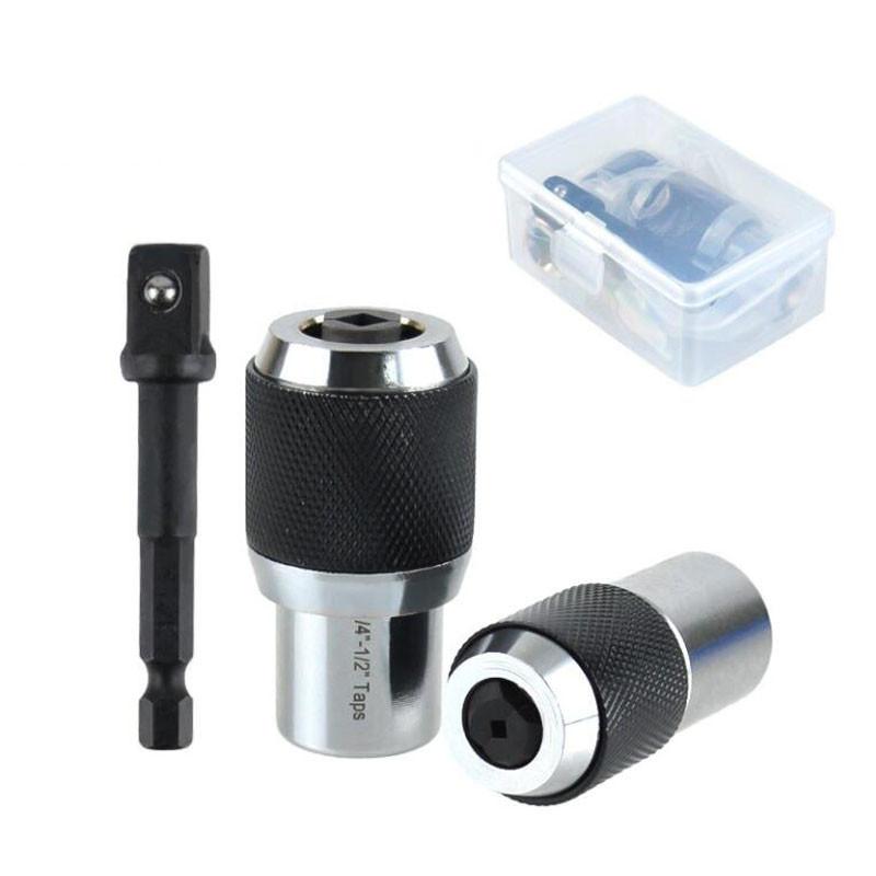 Adjustable Tap Socket Extraction Tool For Taps Reamers Screw Extractor 6-1/4 1/4-1/2in Drive Tap Socket For 3/8in Square Wrench
