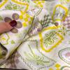 Delicate Imitation Silk Scarf Female Fun Element Printed Silk Scarf Sweet Fashionable Decorative Square Scarf Photo Atmosphere Accessories