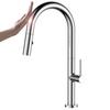 Black/White Smart Touch Pull Out Kitchen Faucets Crane For Sensor Water Mixer Kitchen Sink Tap 360 Rotation Sensor Kitchen Tap