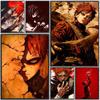 1pc Anime Cartoon G-Gaara Posters Self-adhesive Paper Print Home Living Room Bedroom Entrance Bar Cafe Art