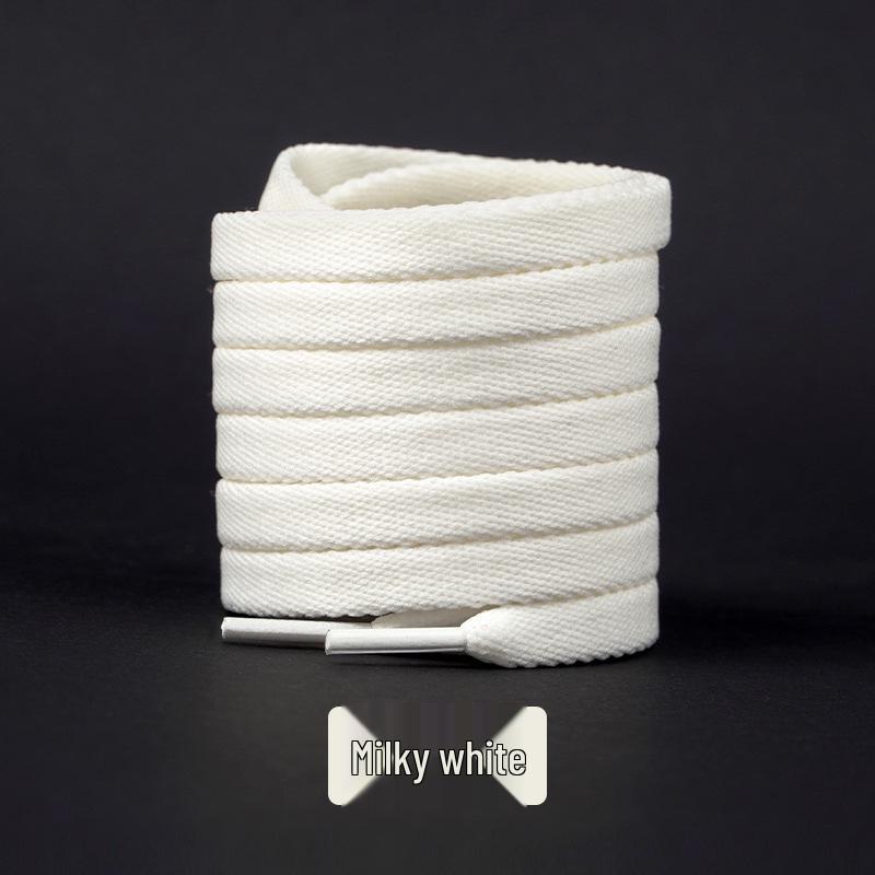 In-Stock Elastic Flat Shoelaces for Casual and Sports Shoes - Black, White, Beige
