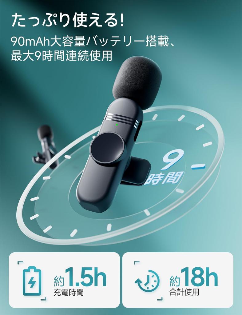 Drahtloses Ansteckmikrofon [Hohe Empfindlichkeit & Hohe Funktionalität • Neu für 2025] Kompatibel mit iPhoneAndroid-Smartphones, Audio-Monitoring, Rauschen