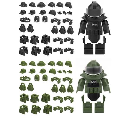 City Police Bomb Disposal Suit Special Forces Equipment Building Blocks Military Soldiers Figures Vest Hat Parts MOC Bricks Toys