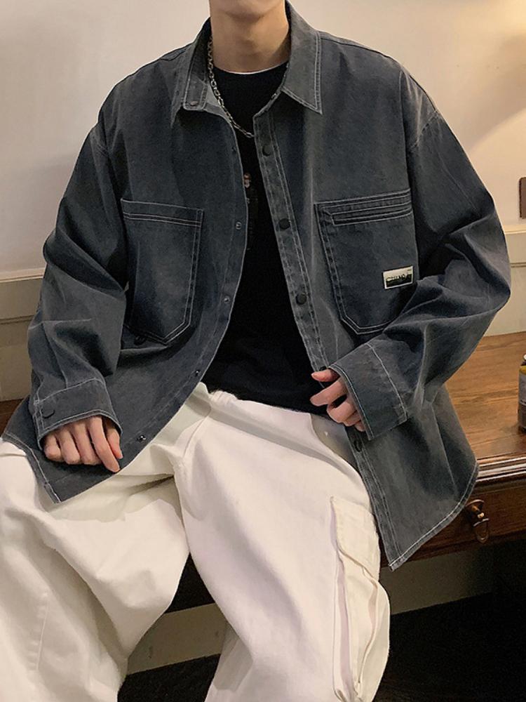 

Мужские осенние повседневные куртки, пальто на молнии, уличная одежда, повседневное новое модное пальто, толстовки, куртки с воротником-стойкой, одежда 3XL серый