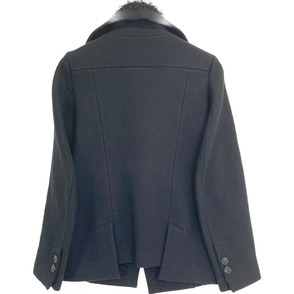 DSQUARED2 Black mouton collar wool short coat coat 38 blackUsed