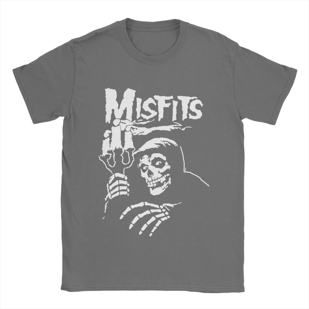 Men T-Shirt Misfits Funny Pure Cotton Tees Short Sleeve T Shirt Round Neck Clothes Plus Size