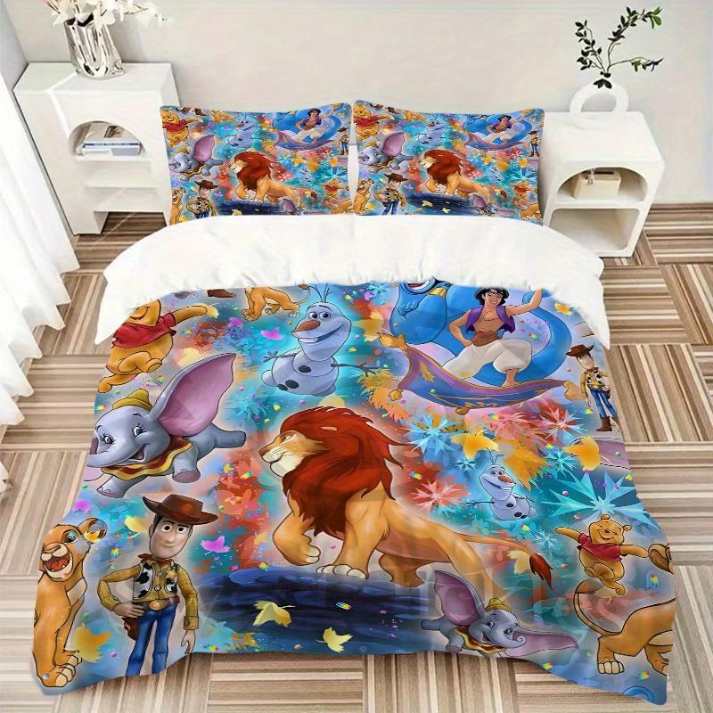 3pcs The Lion King & Friends Printed Bedding Set, Soft and Comfortable Quilt Cover for Bedroom B089