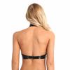 Womens Patent Leather Halter Open Bust Backless Crop Top Garter Underwear Set