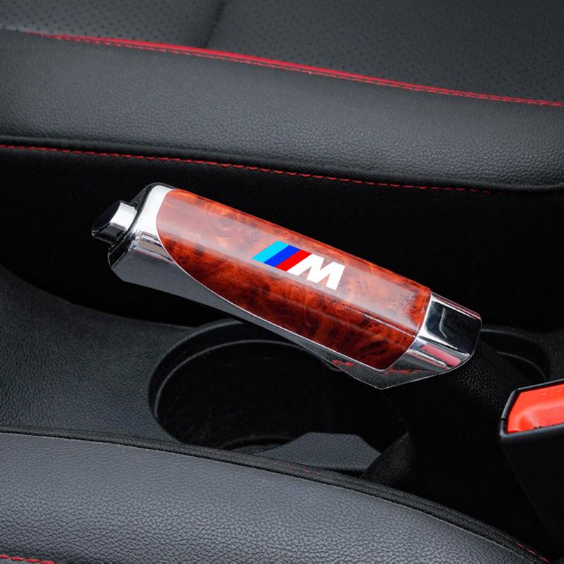 Leather Carbon Fiber Car Handbrake Cover Protective Sleeve Hand Brake Protection Car Interior For BMW M 1 3 5 Series X1 X3 F10
