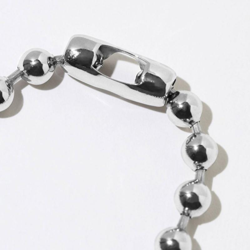 Hip-hop Metal Ball Bead Aesthetic Necklace Fashion Simple Clavicle Chain Women
