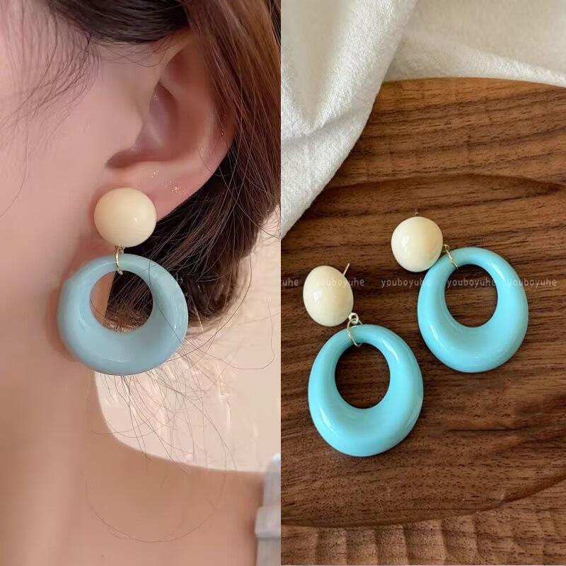 925 Silver Needle Geometric Pearl Earrings For Women Fashion Earrings Flowing Tassel Earrings Elegant Jewelry