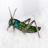 Women Locust Grasshopper Rhinestone Inlaid Insect Brooch Pin Bag Jacket Decor