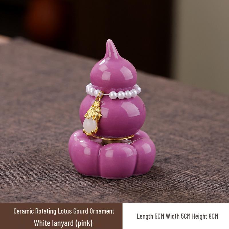 Vibrant Rotating Gourd Ornament: Stylish and Fun Tea Pet with Custom Logo Option