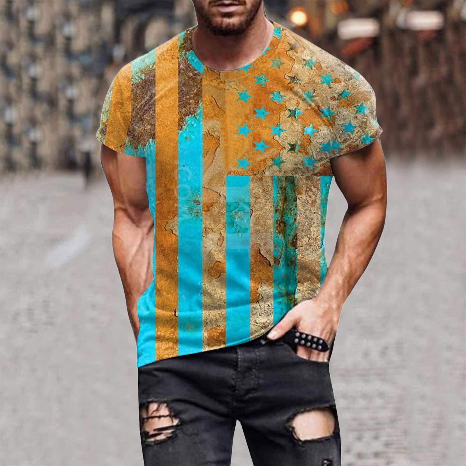 

Мужская футболка с графическим текстом и 3D-печатью. Уличная повседневная одежда с короткими рукавами и принтом. Базовая одежда. M жёлтый