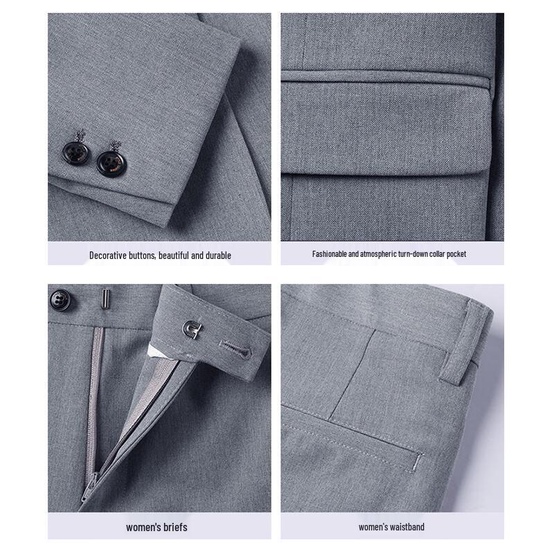 Unisex Stretch Single-Button Business Suit Set