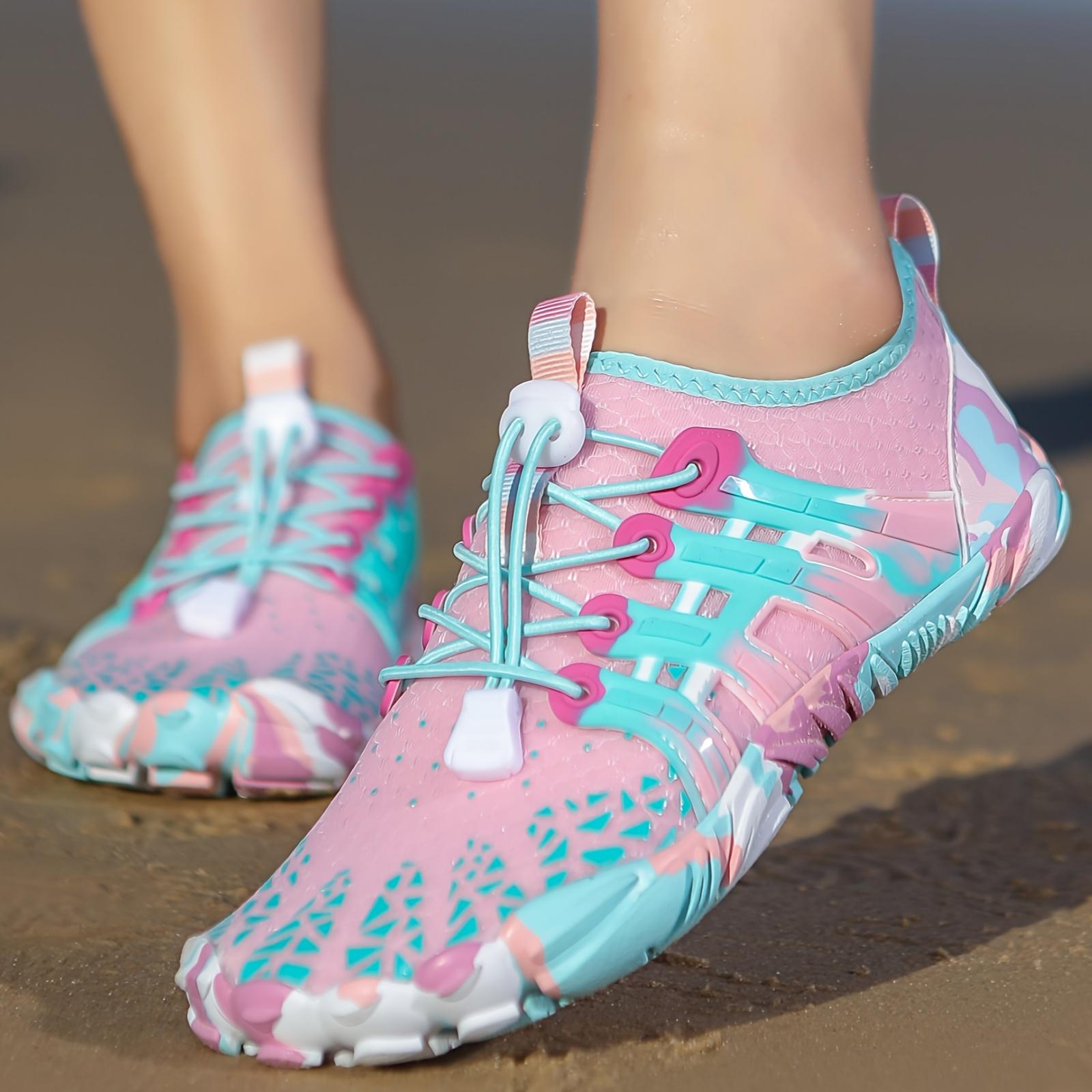 

Spring/Summer Outdoor Wading Shoes for Women, Quick-Dry Five-Toe Beach Snorkeling Swimming Shoes, Women s Mesh Breathable Non-Stuffy Anti-Slip 26 розовый