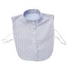 Women's Detachable False Collar Insert Elegant Striped Lapel Faux Half Shirt Blouse Collar Top for Sweater and Dresses