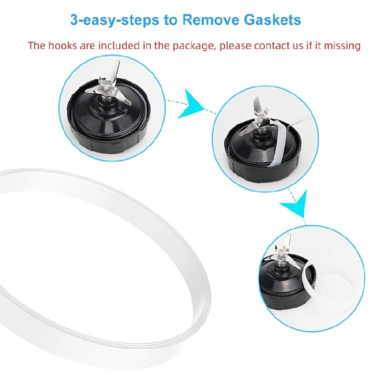 10cm White Rubber Sealing Gaskets Adapter Replacement Part for CT680 BL456-30 BL480 BL681A BL682 BL640 Juicer Blender Seal